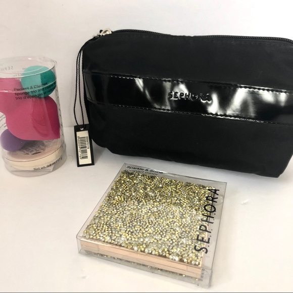 Sephora Bundle- ALL NWT - bag, mirror, sponges - Picture 4 of 15